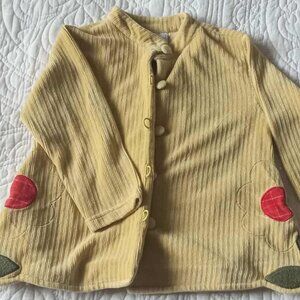 Le Top little coat with flower applique - size 24 months